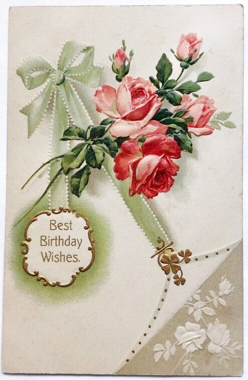 1905s'ビンテージポストカードアンティーク骸骨と薬瓶のポストカード