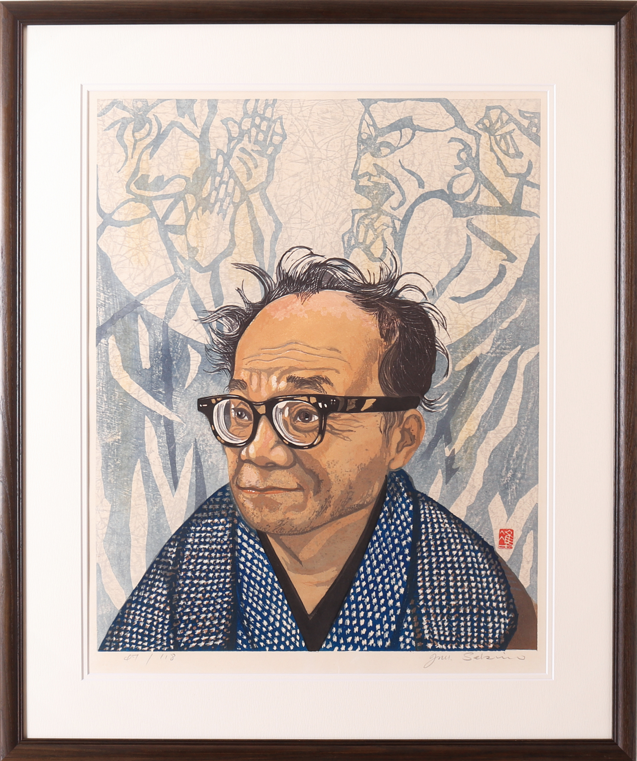 真作】関出/創画会/八甲田一隅/共シール/掛軸/名家伝来/Z-879 真作】関