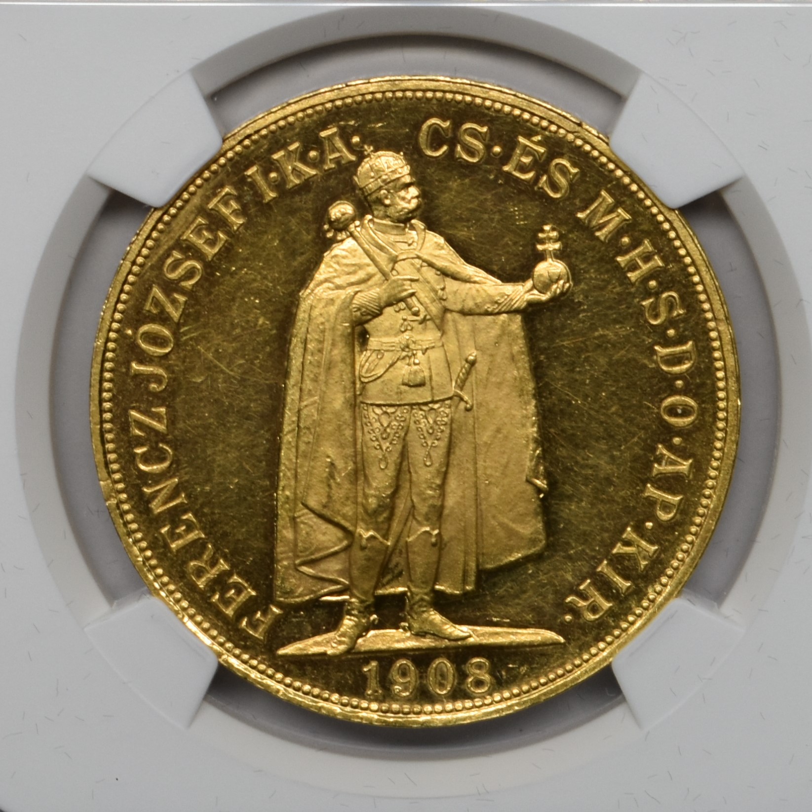 Sold】1908年 ハンガリー フランツ・ヨーゼフ1世 スタンディング 100