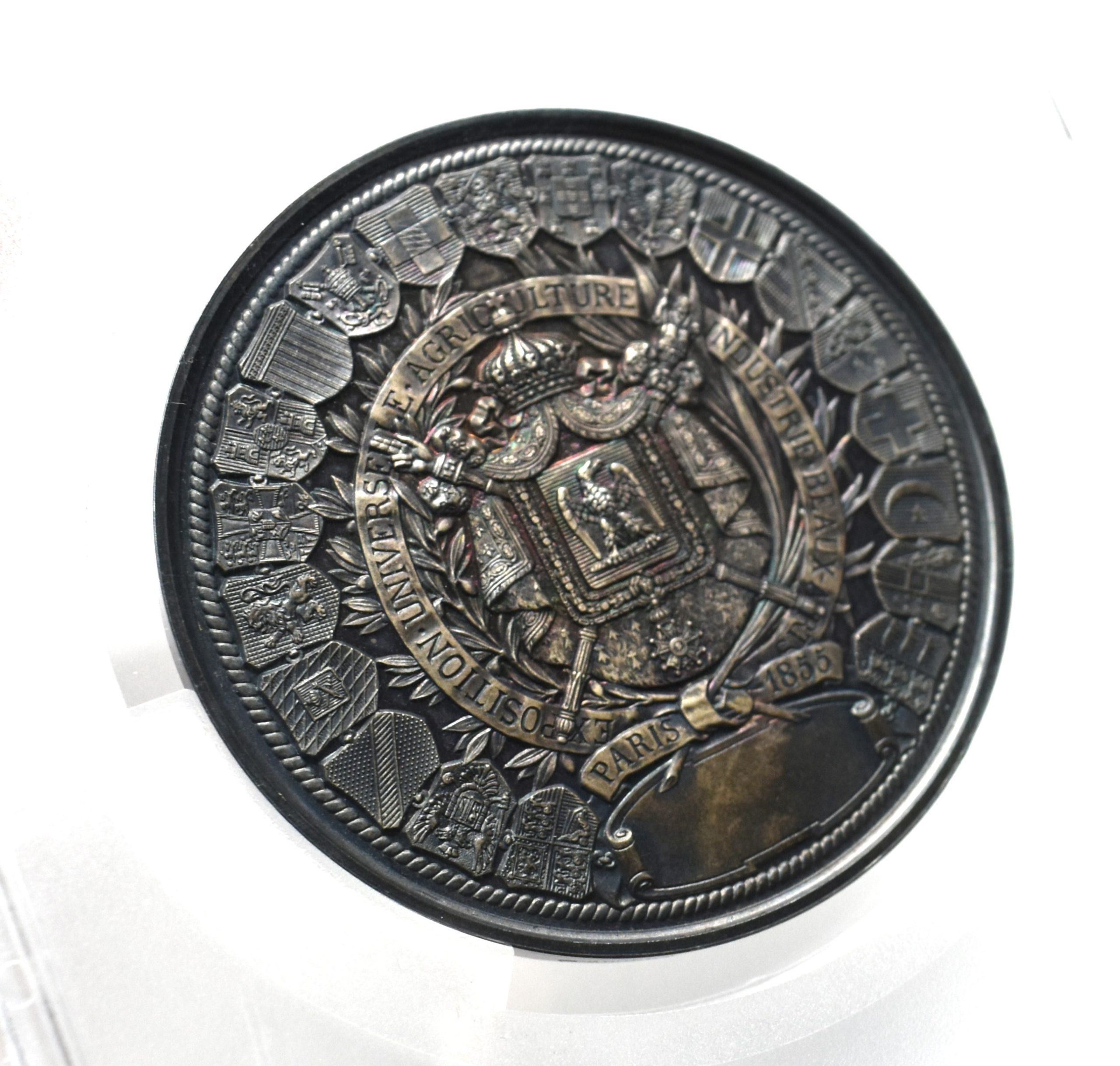 1855 ナポレオン3世夫妻パリ万博来訪記念金銅メダルSP64 PCGS 1855