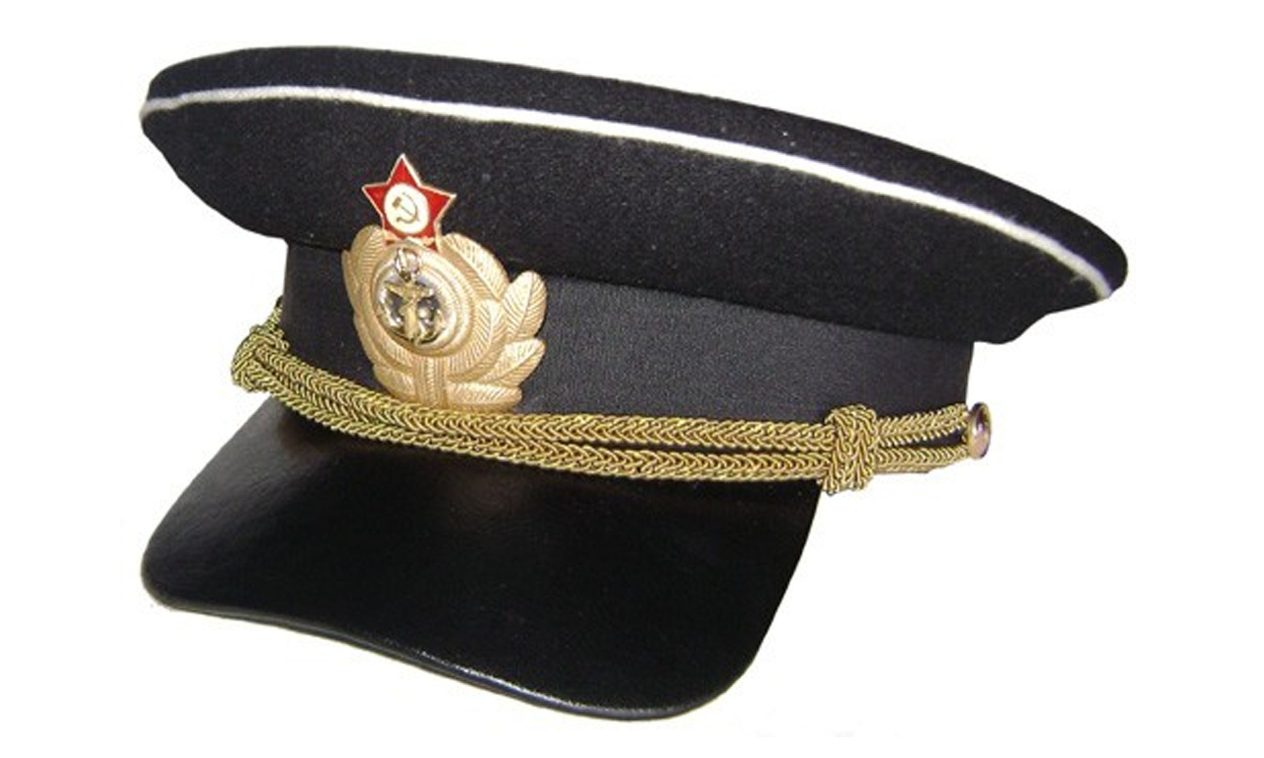 吉 ZC952 ミリタリー ロシア 旧ソ連 海軍 軍帽 時代のダメージあり