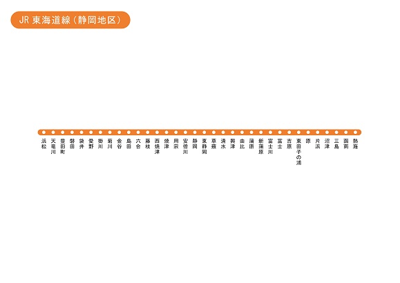静岡県 JR東海道線 路線図 | 無料イラスト素材｜素材ラボ