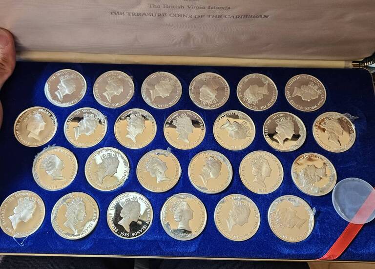 愛知県 豊明市】フランクリンミント カリブ海秘宝シリーズ銀貨 記念