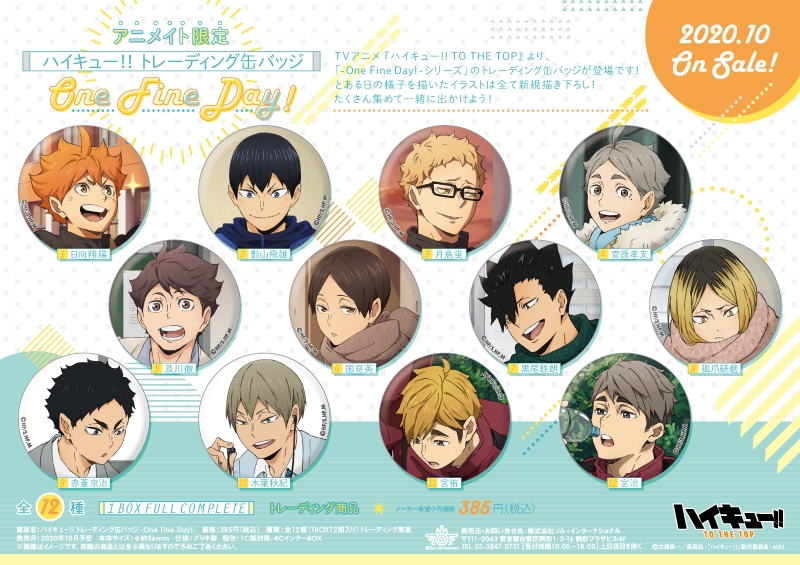 ハイキュー 赤葦京治 ちみけも にとたん one fine day 缶バッジ