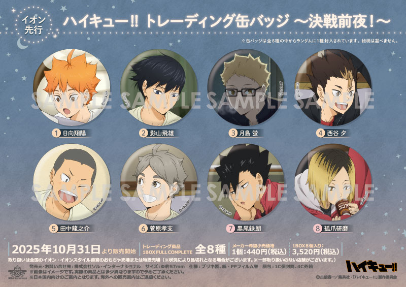 日向翔陽＆影山飛雄 缶バッジ ハイキュー アニメ原画展 東京スカイ