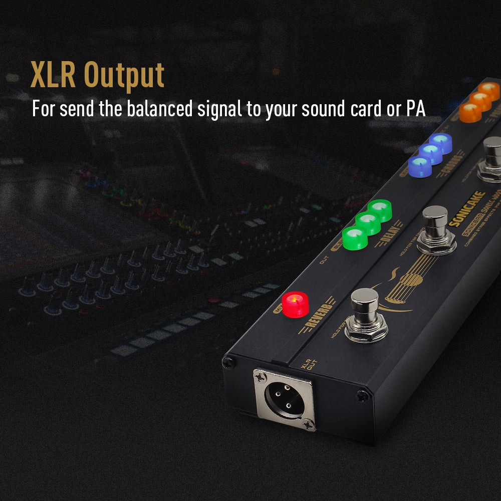 Sonicake Sonic Wood Acoustic Guitar Multi Effects Pedal Preamp DI Box