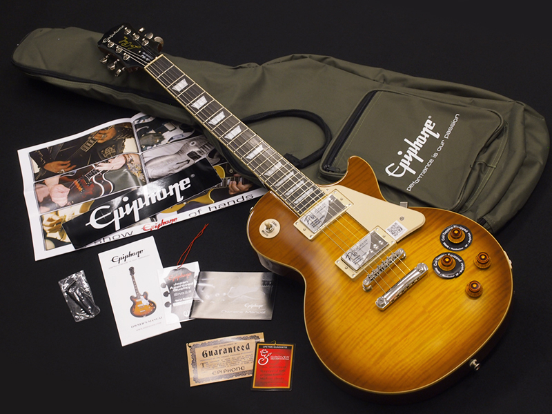 虎杢トップ｜Epiphone Les Paul Standard ハニーバースト 虎杢トップ