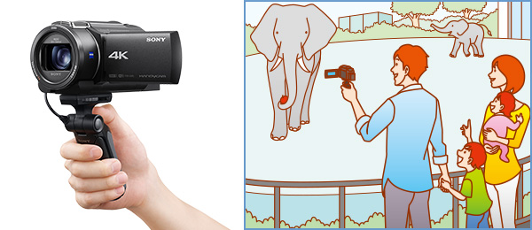 SONY HDR-CX405 ビデオカメラ本体 GP-VPT1三脚機能付グリップ SONY HDR