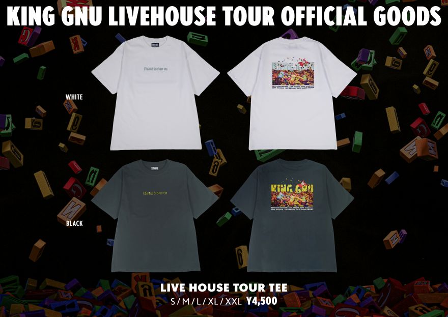 King Gnu Live House Tour Tシャツ Lサイズ 白 XLサイズ】King Gnu