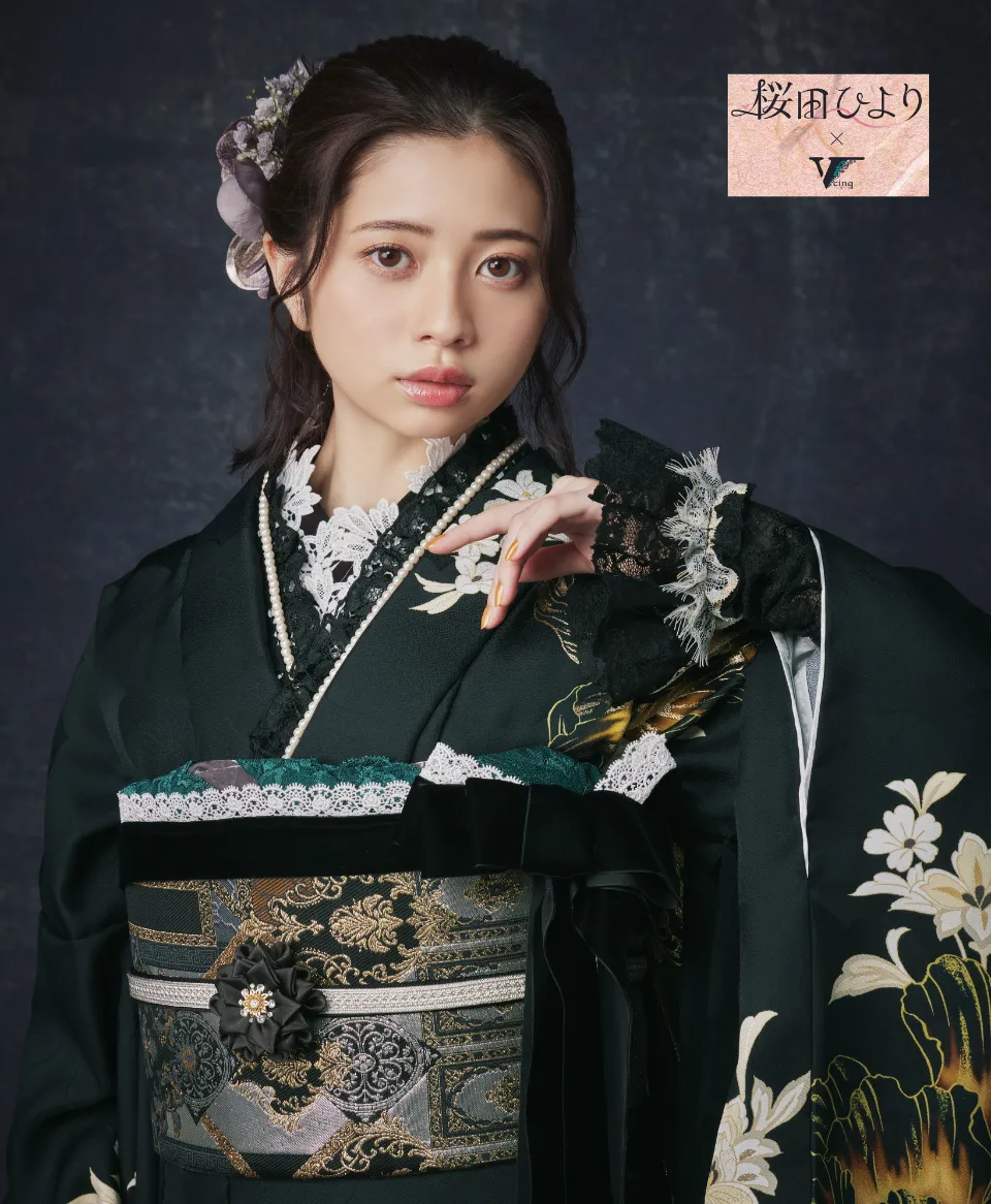 黒地牡丹に白華[FR5033] | 成人式振袖レンタル京都さがの館