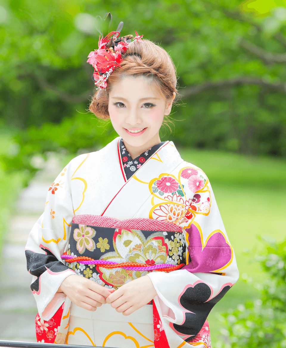 桜花模様の振袖 着物 晴れの日 成人式 卒業式 成人式振袖-桜花着物