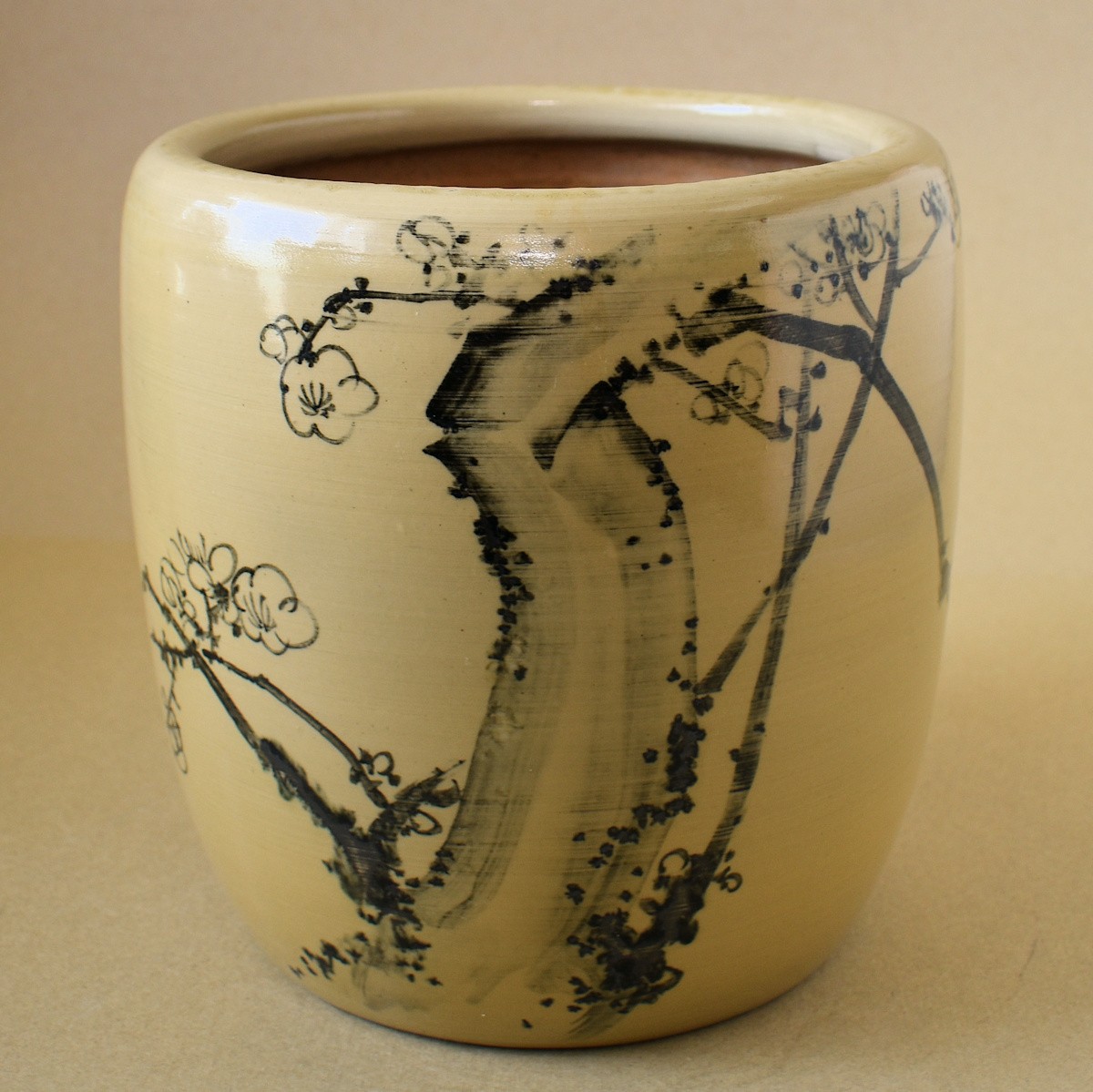 火鉢と炭道具の販売 骨董 斎明堂 / 絵付火鉢（小型）