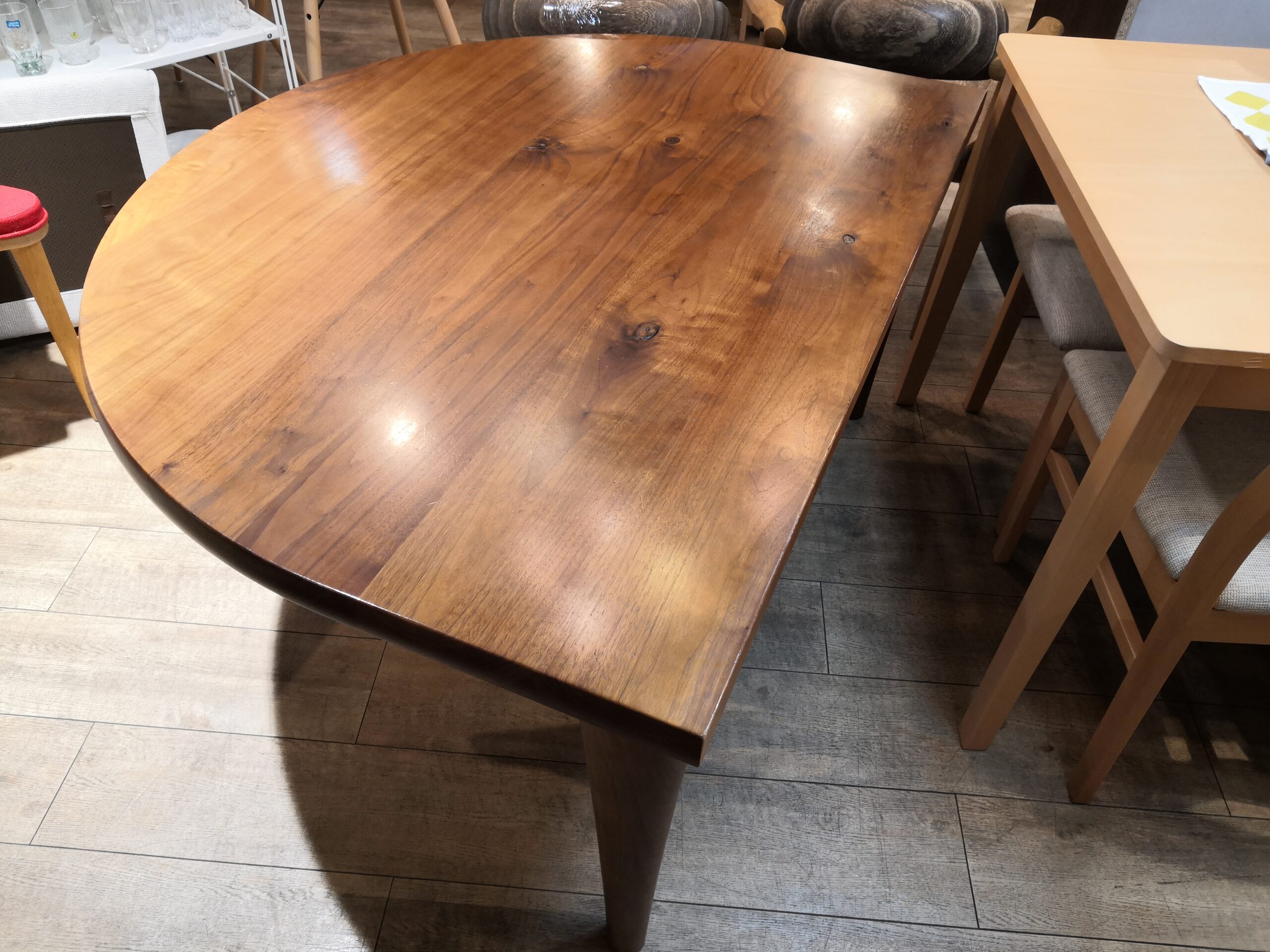 飛騨産業 キツツキ ダイニングテーブル 丸テーブル アンティーク