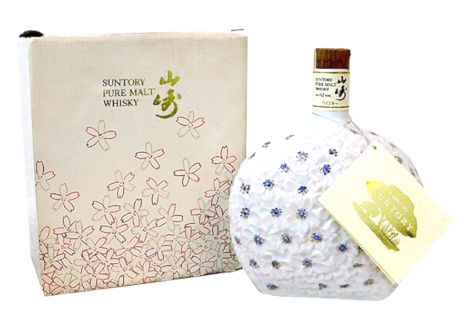 山崎12年 花の万博 記念ボトル 桜陶器 サントリー ピュアモルト - お