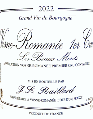 ドメーヌ・ジャン・ルイ・ライヤール・ヴォーヌ・ロマネ1erCRUレ・ボー