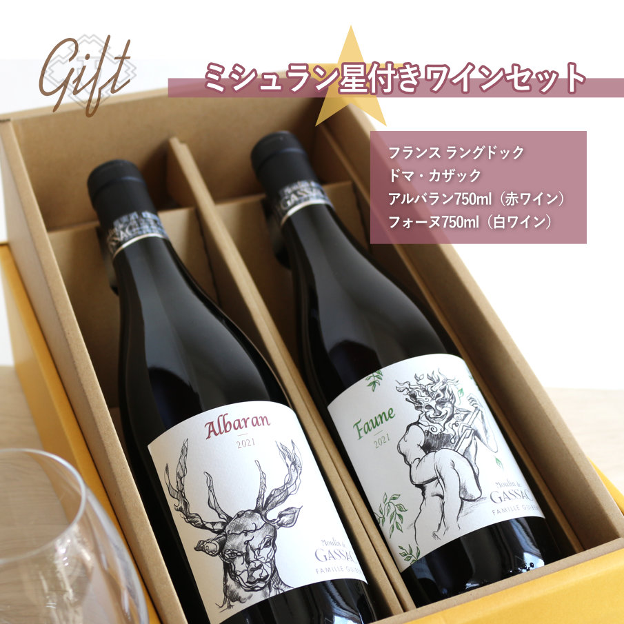 ミシュラン星付 赤白ワインセット (フランス ムーランドガサック