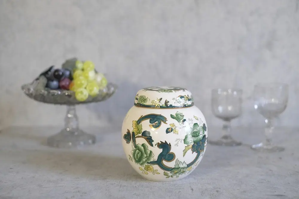 250823-1】MASON'S社 ジンジャーポット イギリス ヴィンテージ 250823