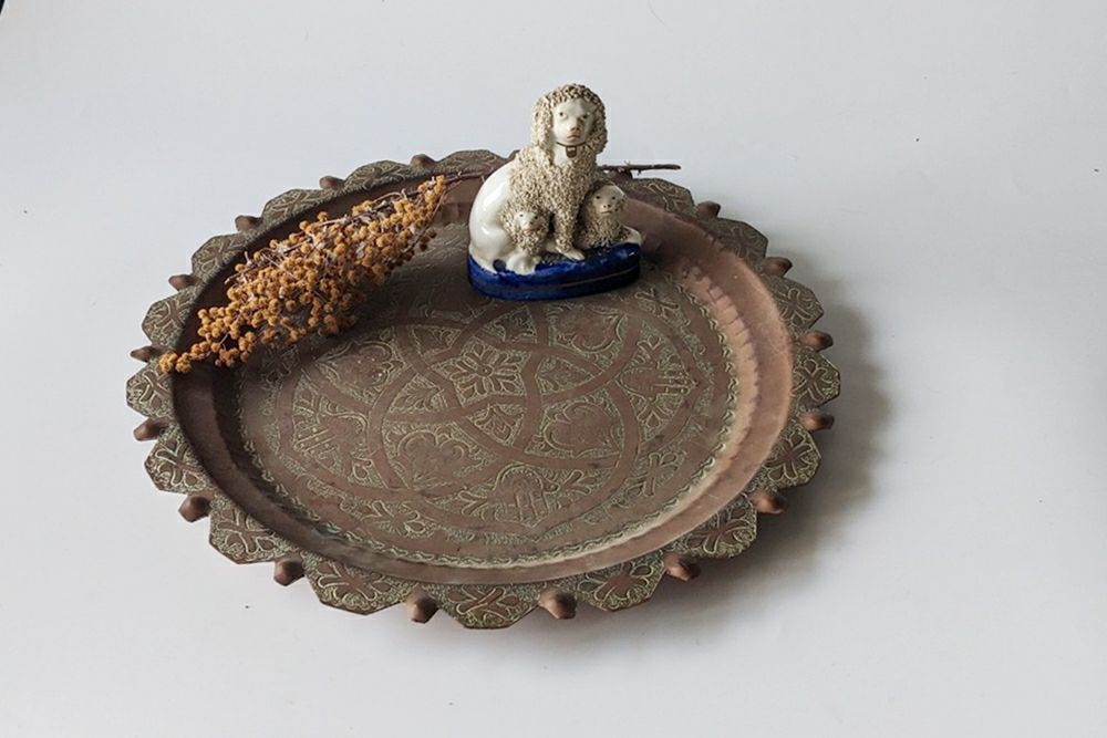 アンティーク雑貨 アンティーク モロッコトレイ コッパー 銅