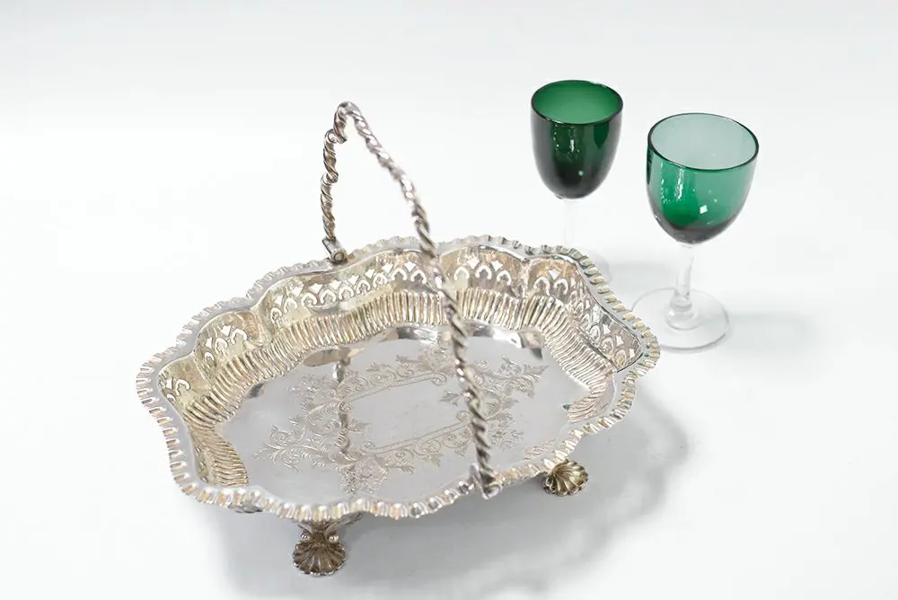 アンティーク食器 アンティークシルバープレート・フルーツバスケット