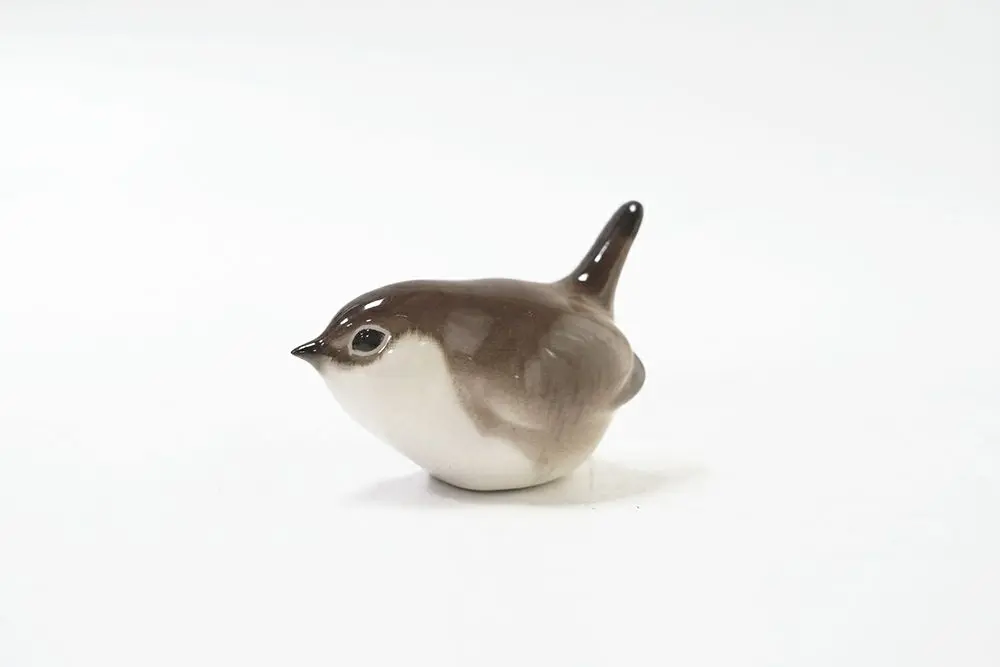 ロモノーソフ フィギュリン（フィギュア)置物 リス 立ち姿 りす ブルー