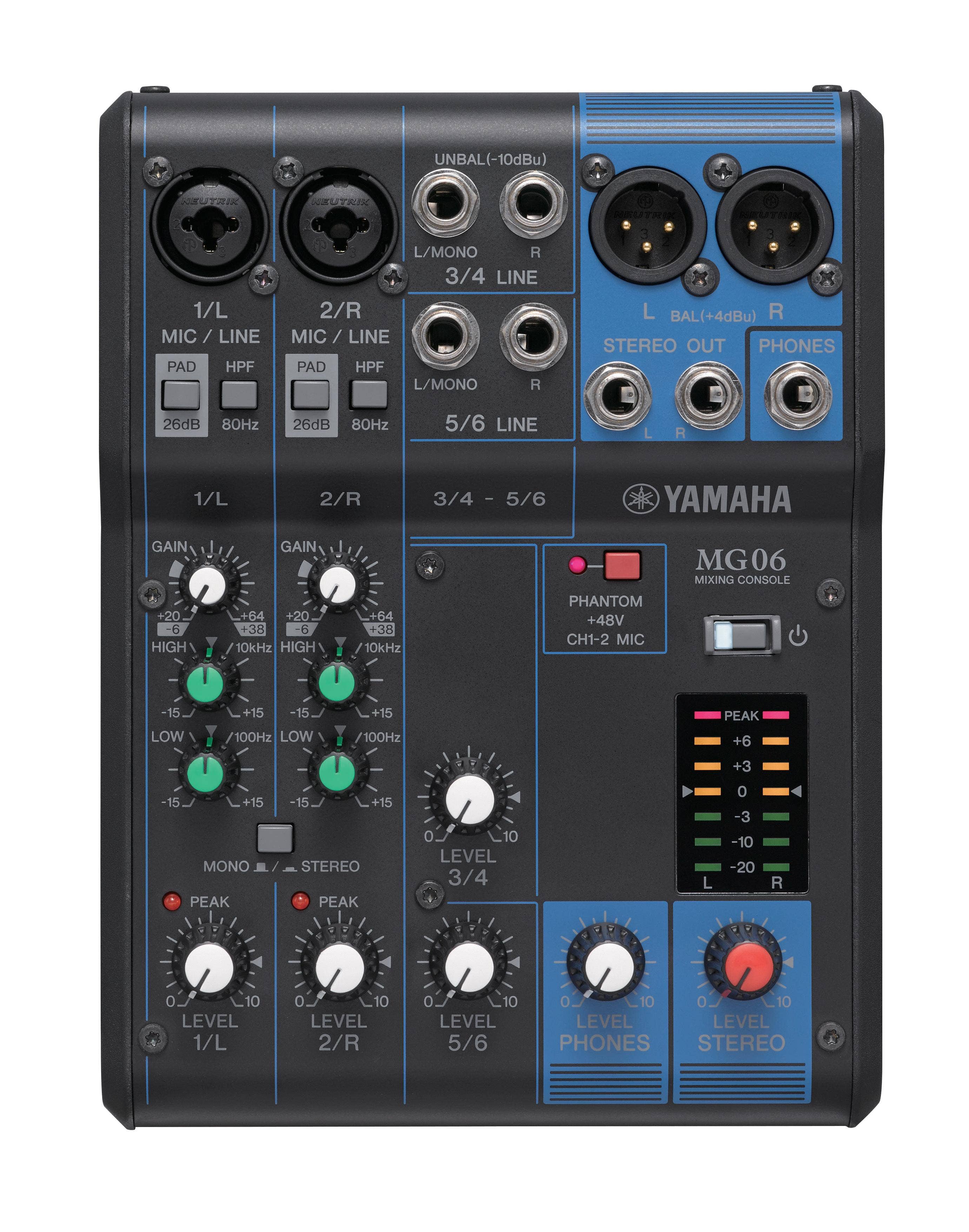 Buy sasku Yamaha MG06 6 Channel Mixer | Sam Ash Music