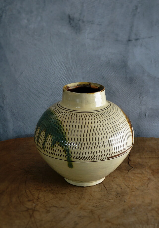 卸売 花瓶 小砂焼 こいさごやき 金結晶 藤田製陶所