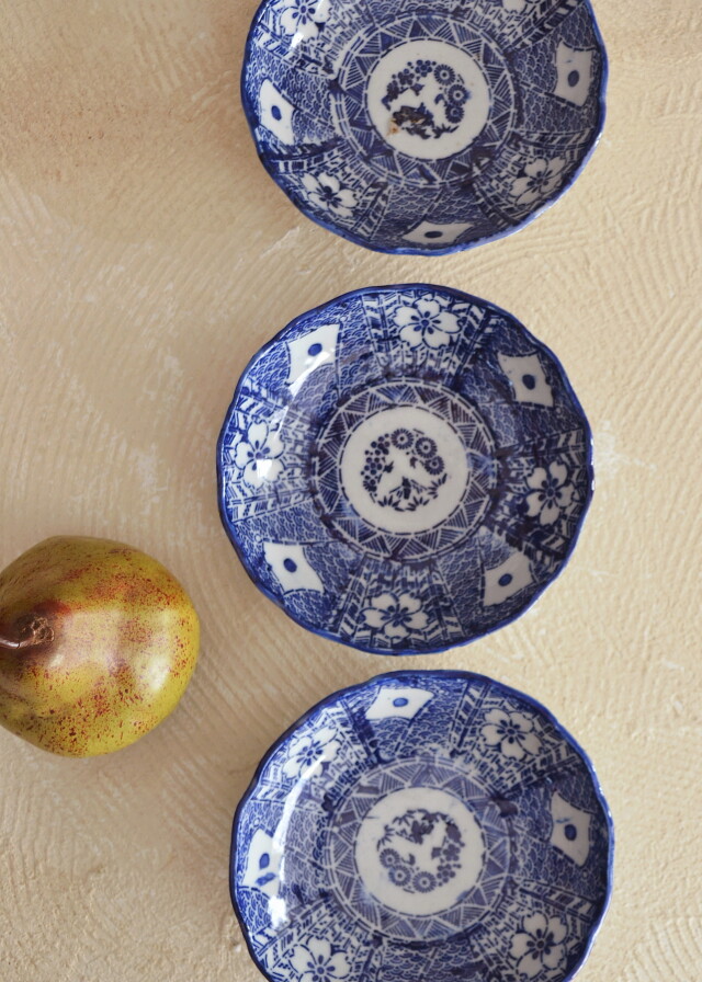 宗全化 魴小皿 5枚セット 木箱付き 刻印あり インテリア アンティーク