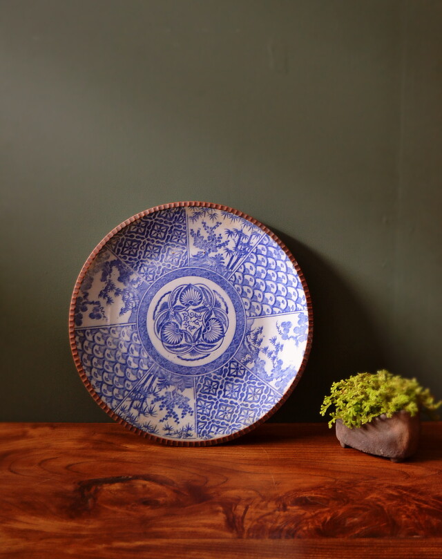 染付 盛出皿20客セット 木箱付き 染付 盛出皿20客セット 木箱付き 染付