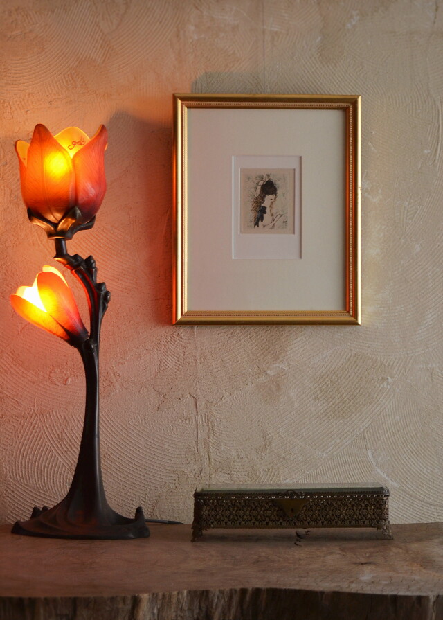 マリーローランサン 【茶色い髪の少女】 小さな絵画 エッチング