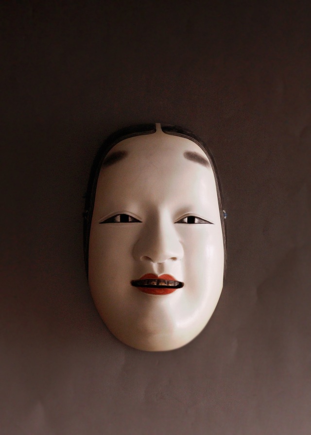 時代 古作 能面師 名人 作 『翁』 木彫 面 雅 能面 時代 木彫彩色能面 「