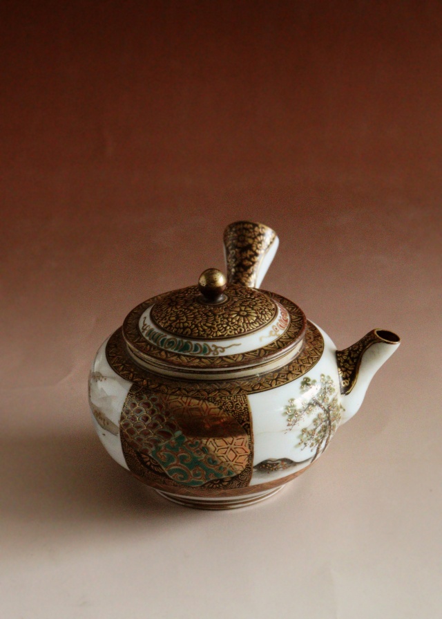 九谷焼煎茶セット 急須 湯冷まし 煎茶茶碗3客セット 煎茶道具 小鉢 向