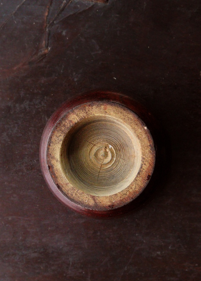 李朝 琉球 朱塗手桶 木製 銅製金具 時代 李朝 琉球 朱塗手桶 木製 銅製