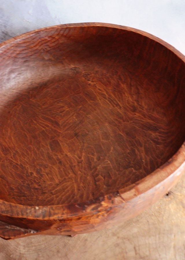 李朝木鉢脚付き 木製捏鉢 民藝 茶卓 ミニテーブル 木鉢 李朝家具