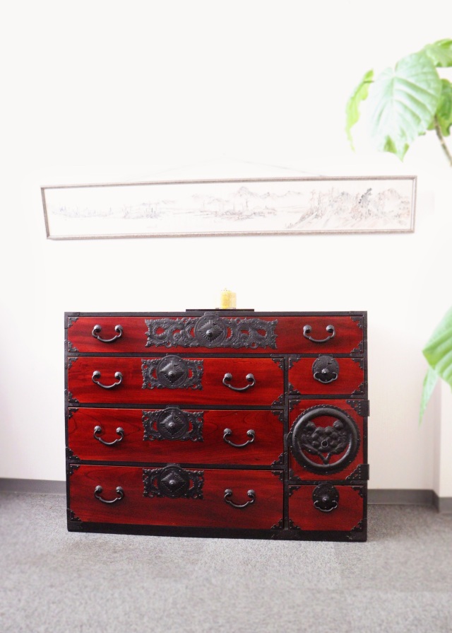 仙台箪笥 時代箪笥 整理箪笥 衣装箪笥 幅約1200mm 和箪笥 送料込み