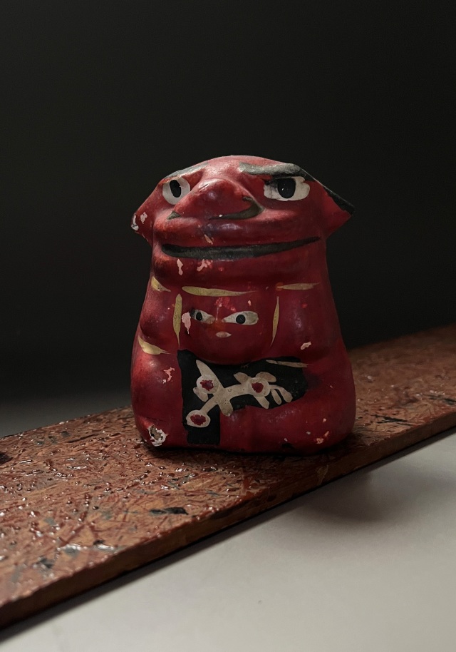 時代物！ 陶器製 獅子の形状 郷土玩具 約10cm