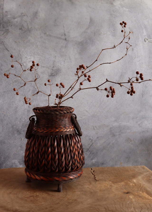 花籠 竹籠 竹籠花入 カゴ 民藝 民芸 古道具 Antique Sam's Collection