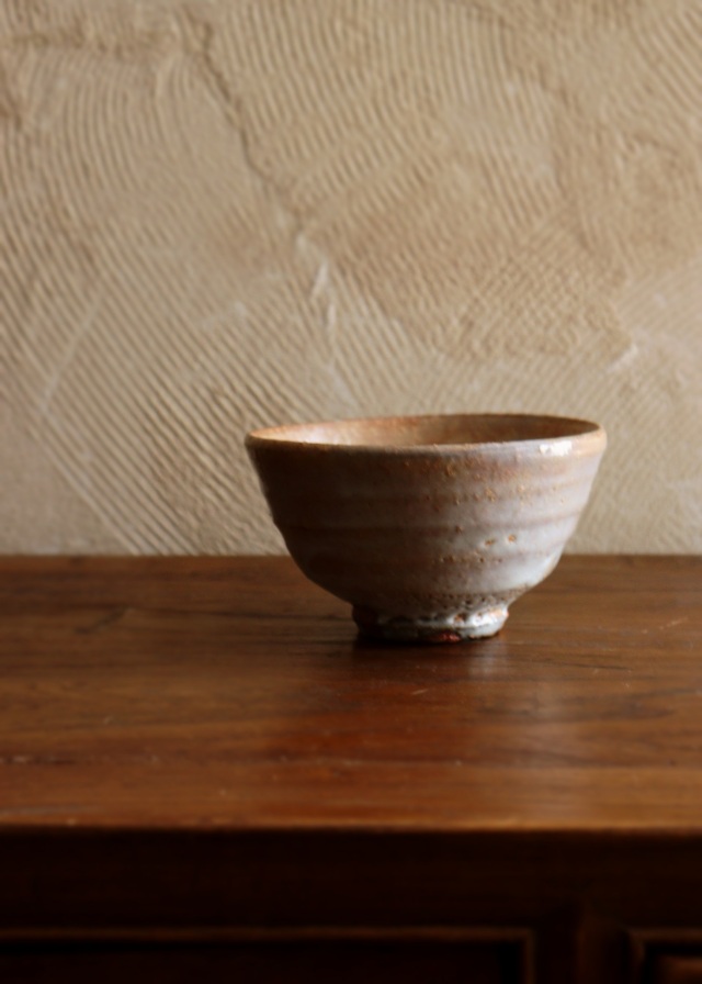 松林豊斎梅華皮はぜ釉朝日焼茶碗