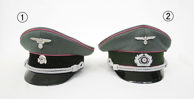 WW2 ナチスドイツ軍 陸軍 国防軍 歩兵 将校制帽 精密複製 帽章・チン
