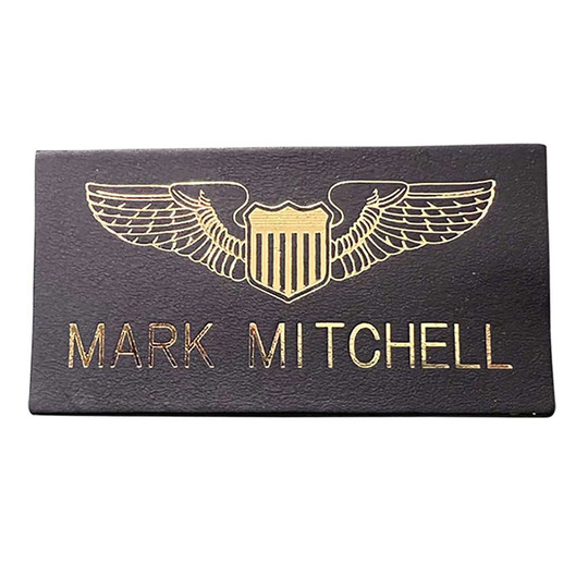 文字入れ 米軍グッズ レザー ネームタグ アメリカ空軍 U.S.