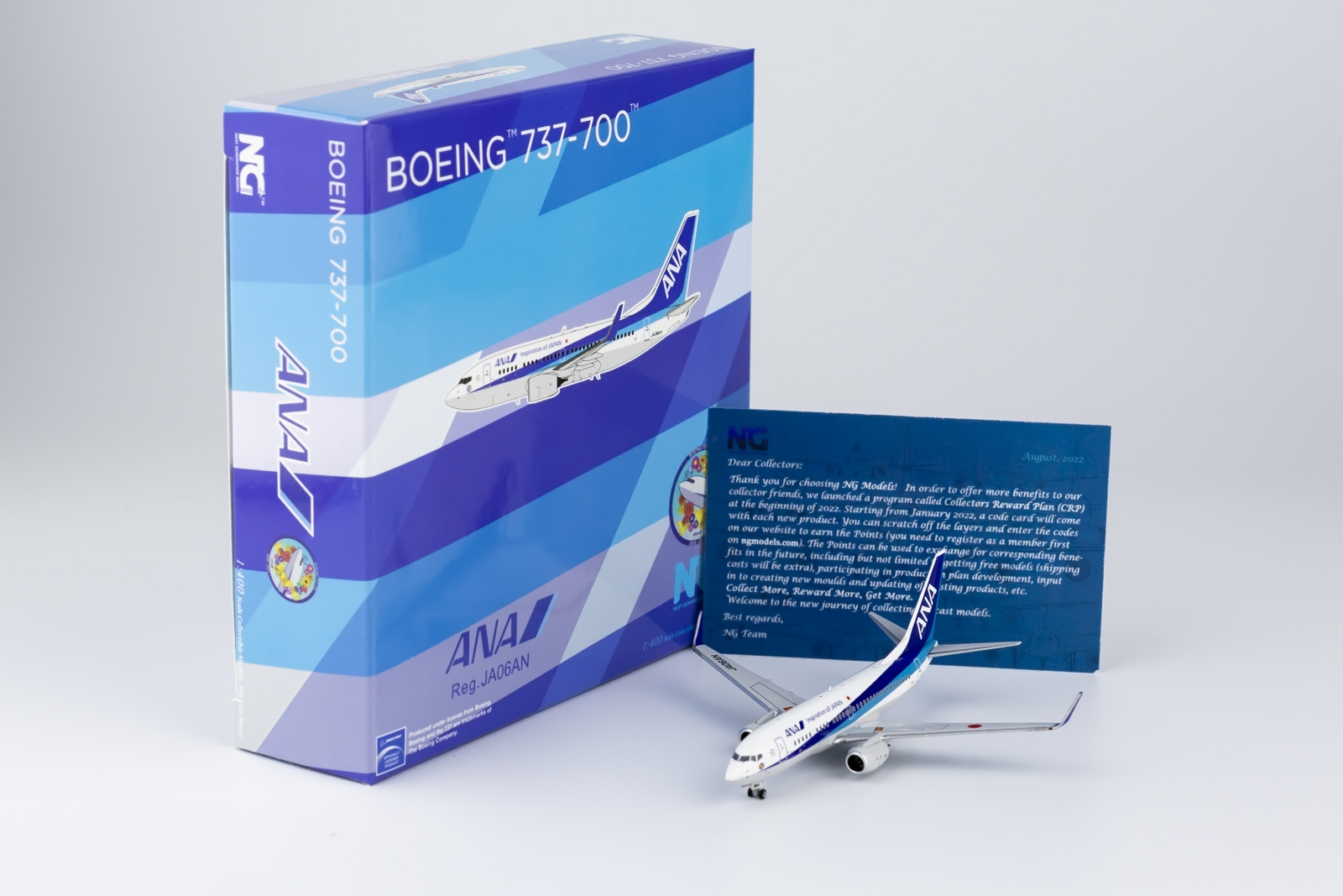 ANA Aviationtag B737-700 レアな薄青と白コンビ ANA Aviationtag B737