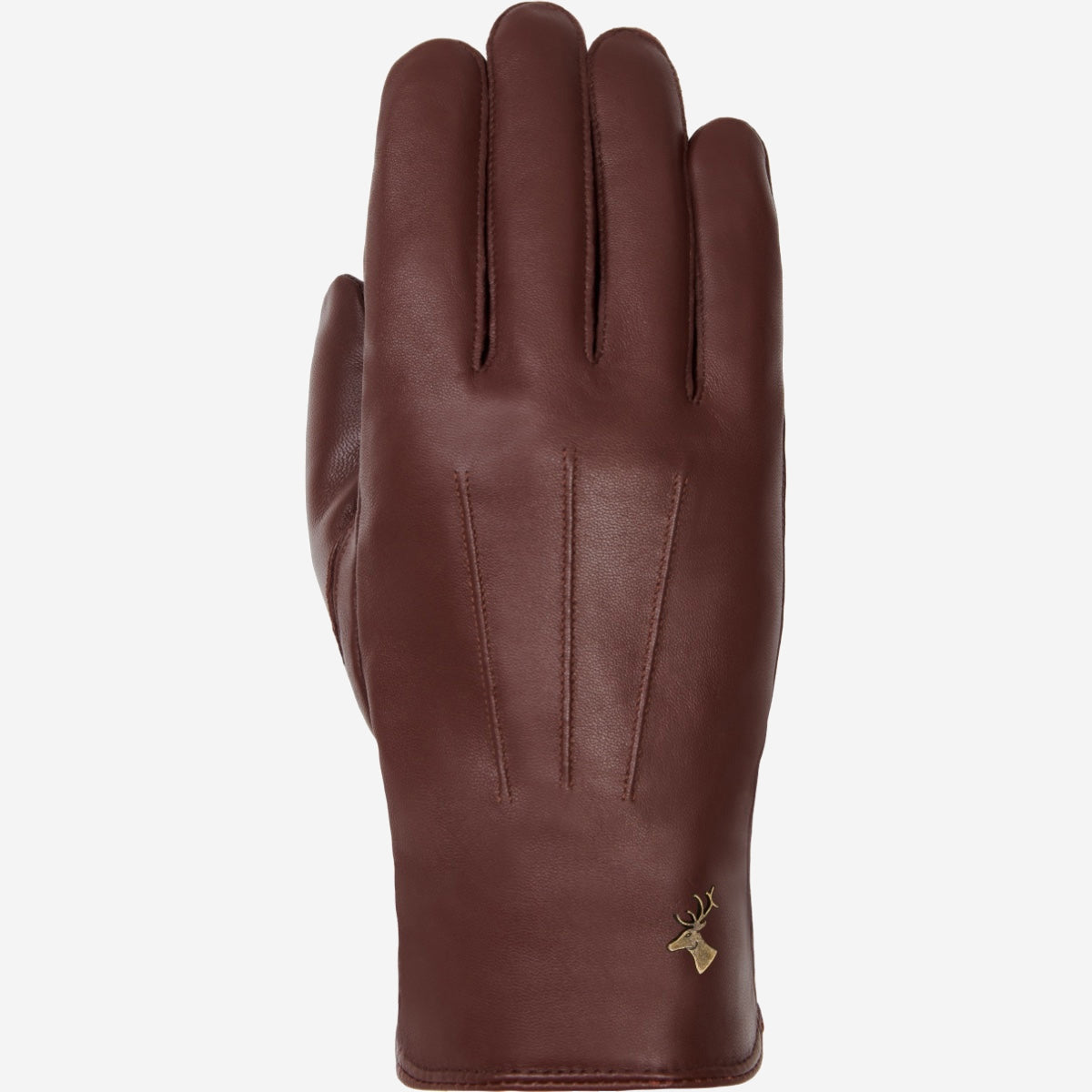 Classic Leather Gloves - Brown - Cashmere Lining - Touchscreen