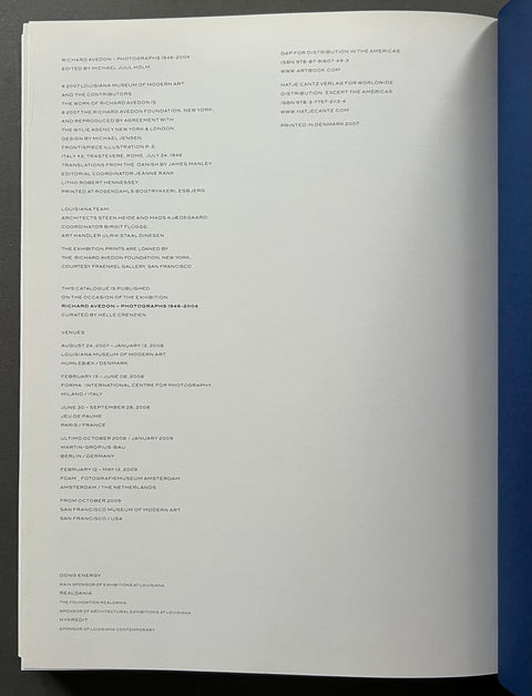 Buy Richard Avedon: Photographs 1946-2004 online. – Setanta Books