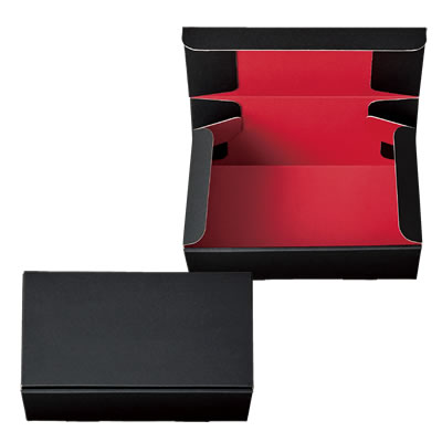 ケースN式 黒×赤 229×130×95: ギフトボックス・外箱｜包装資材・梱包