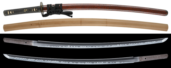 脇差 相模大掾藤原忠宗甲割 元禄九丙子年八月吉日(WA-080325)｜刀