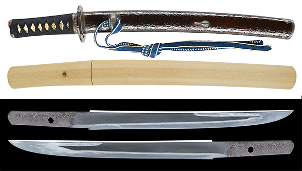 短刀 備前国住長船祐定作 天正五年二月吉日 附変塗鞘短刀拵（TA-050425