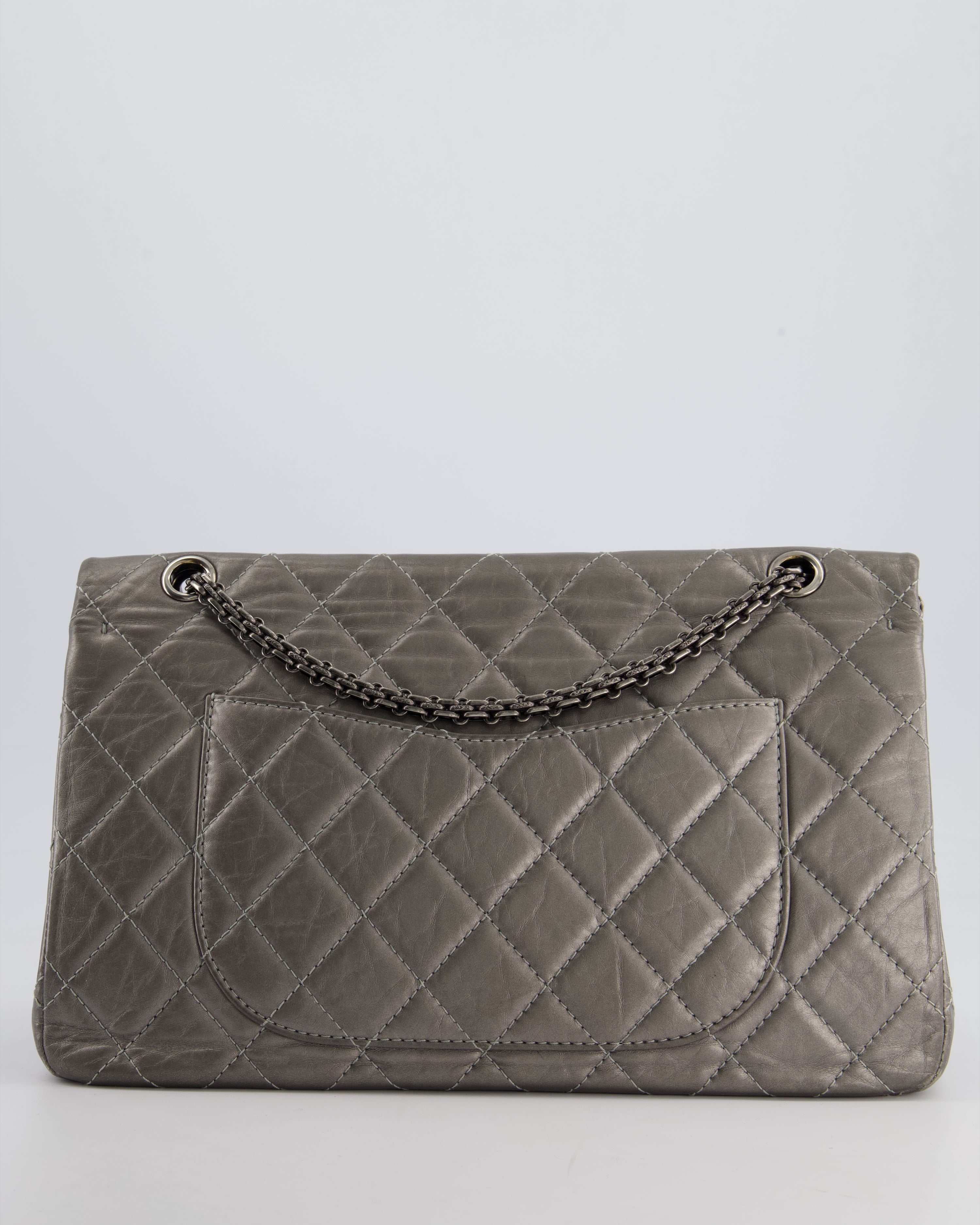 FIRE PRICE* Chanel 2.55 Jumbo Reissue Bag in Metallic Grey
