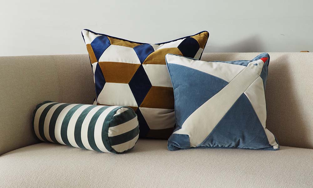 ベルベットクッション スキ 40×40cm #2 / マルチChristina Lundsteen