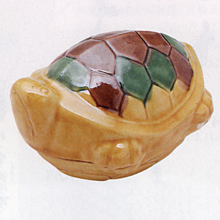 茶道具 香合（こうごう） 交趾釉 亀 香合 横石嘉助