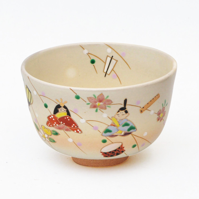 須山昇華『桃花ひな茶碗』茶碗女流陶芸家抹茶碗茶道具 須山昇華 『桃花ひな