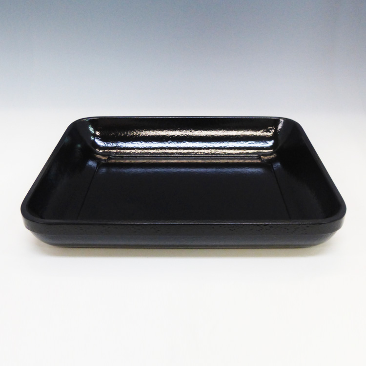 茶道具 莨盆（煙草盆・たばこぼん） 行李蓋莨盆 一閑塗 黒 宗旦好写